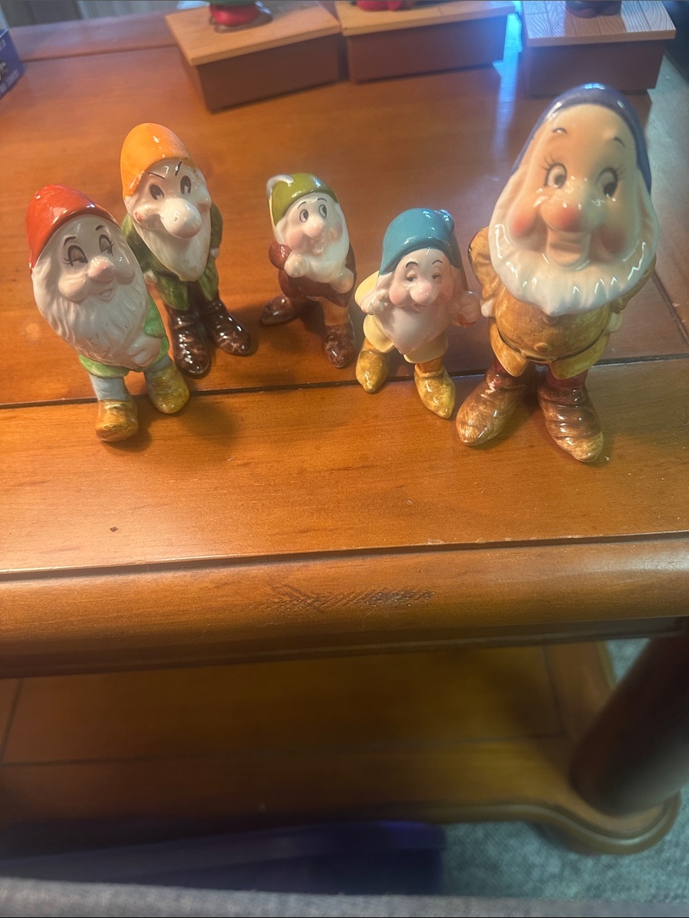 Various Seven Dwarf figurines